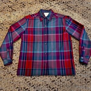 Pendleton 2 Pc Viyella Plaid Shirt & Skirt Set. Vtg.1980s / NOS Size 6